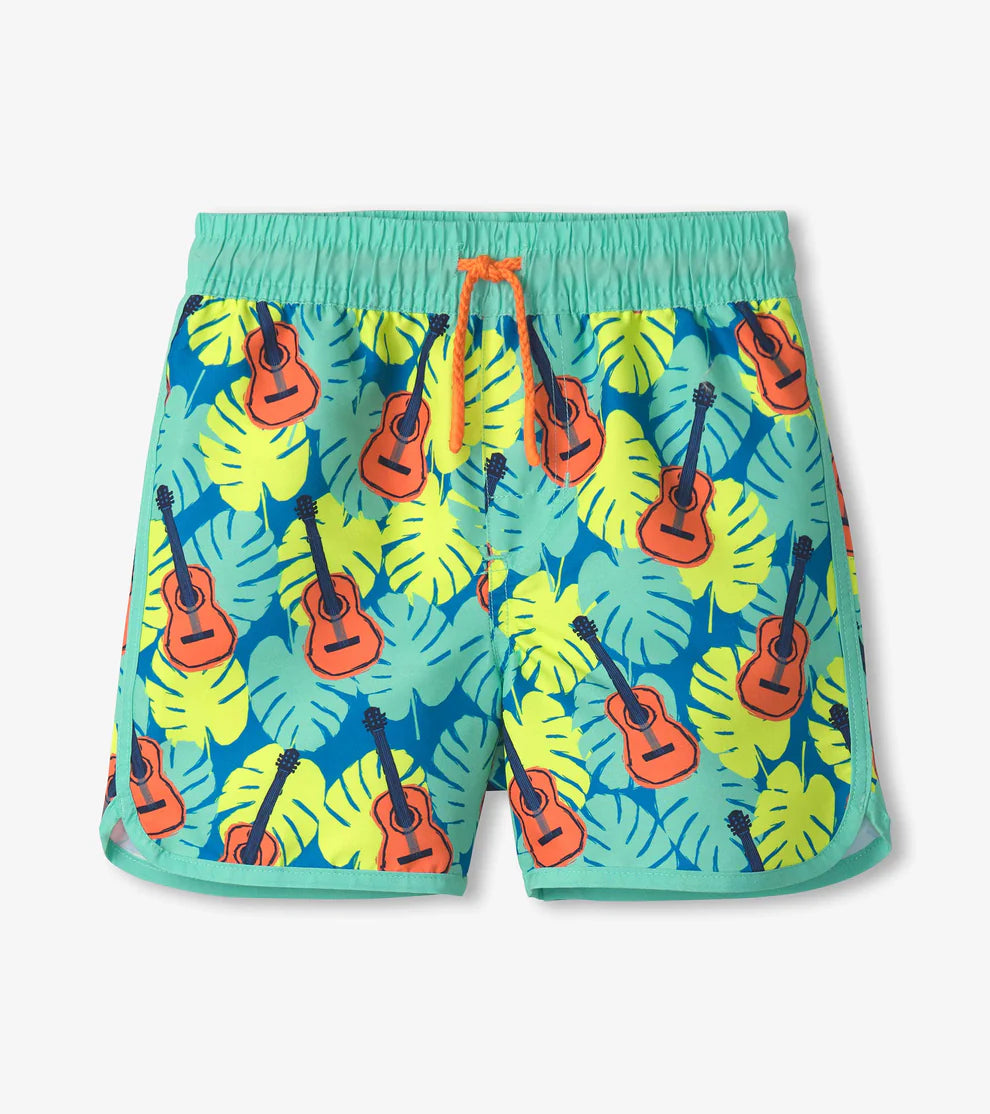 Hatley | Kids Swim Shorts UPF 50+ | Tropical Guitars