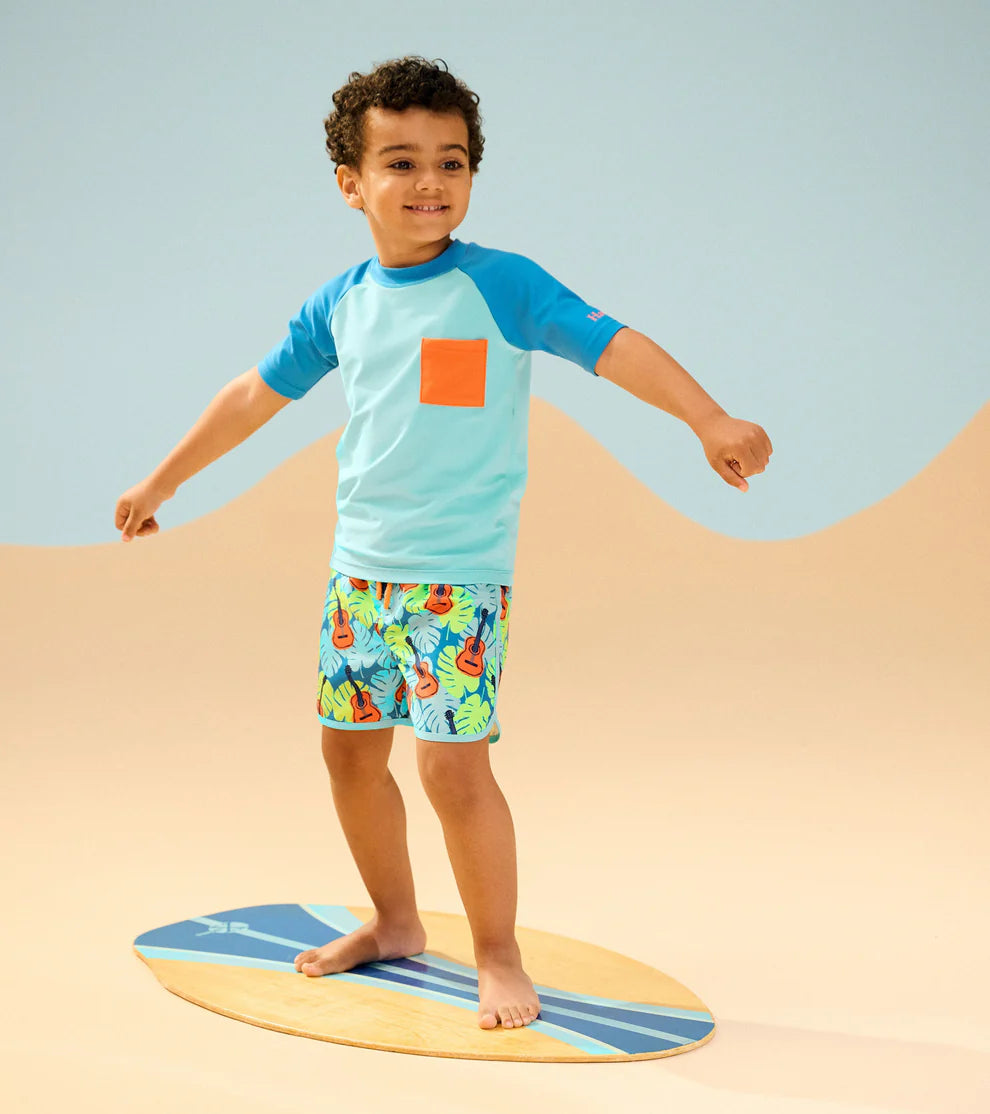 Hatley | Kids Swim Shorts UPF 50+ | Tropical Guitars