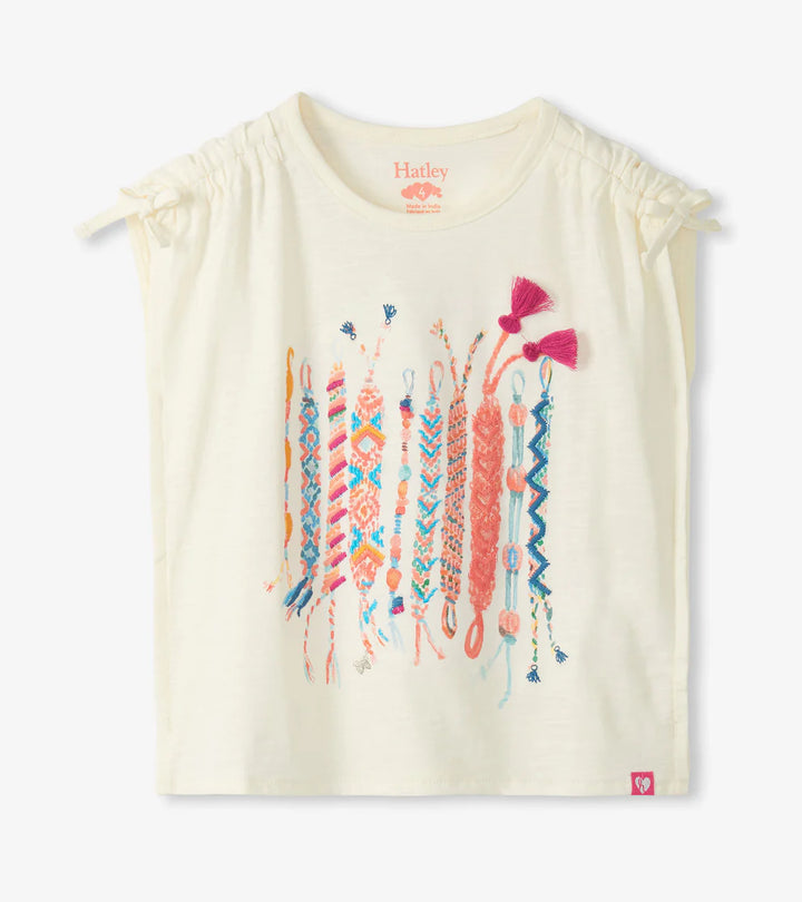 Hatley | Girls Friendship Bracelet Cinched Shoulder Top