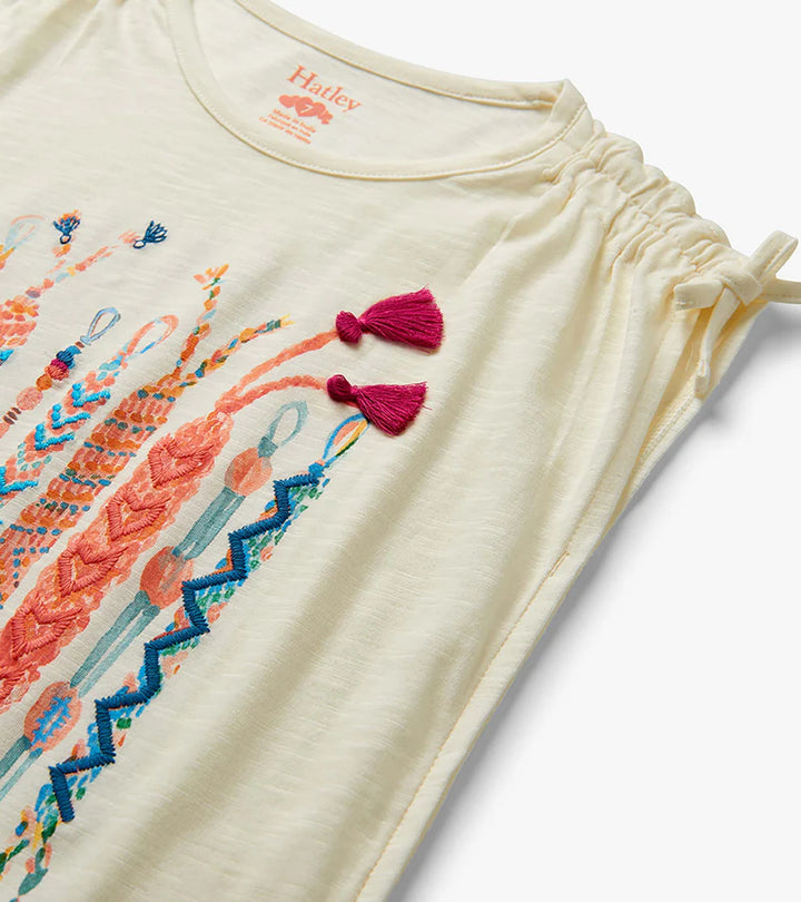 Hatley | Girls Friendship Bracelet Cinched Shoulder Top
