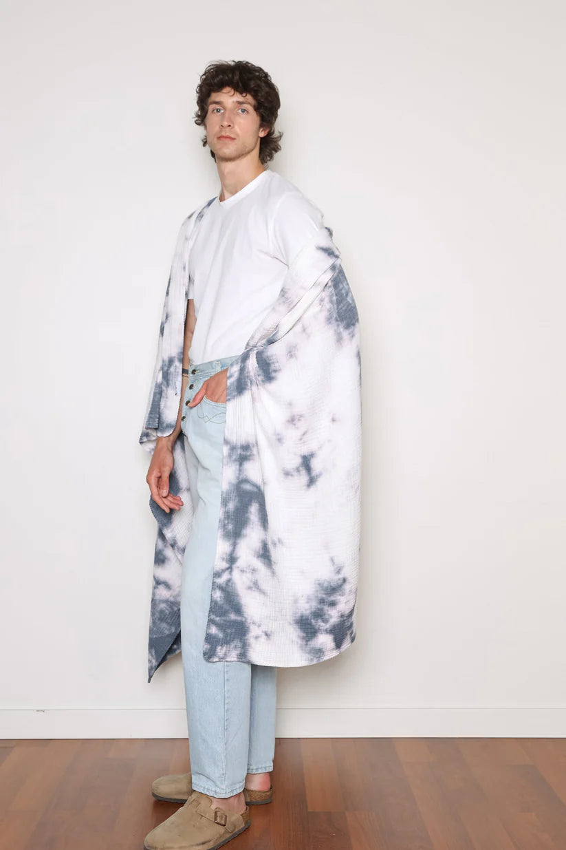 TOFINO TOWEL | THE SOUL MUSLIN THROW | INDIGO