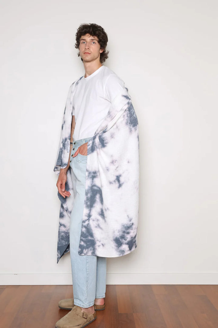 TOFINO TOWEL | THE SOUL MUSLIN THROW | INDIGO