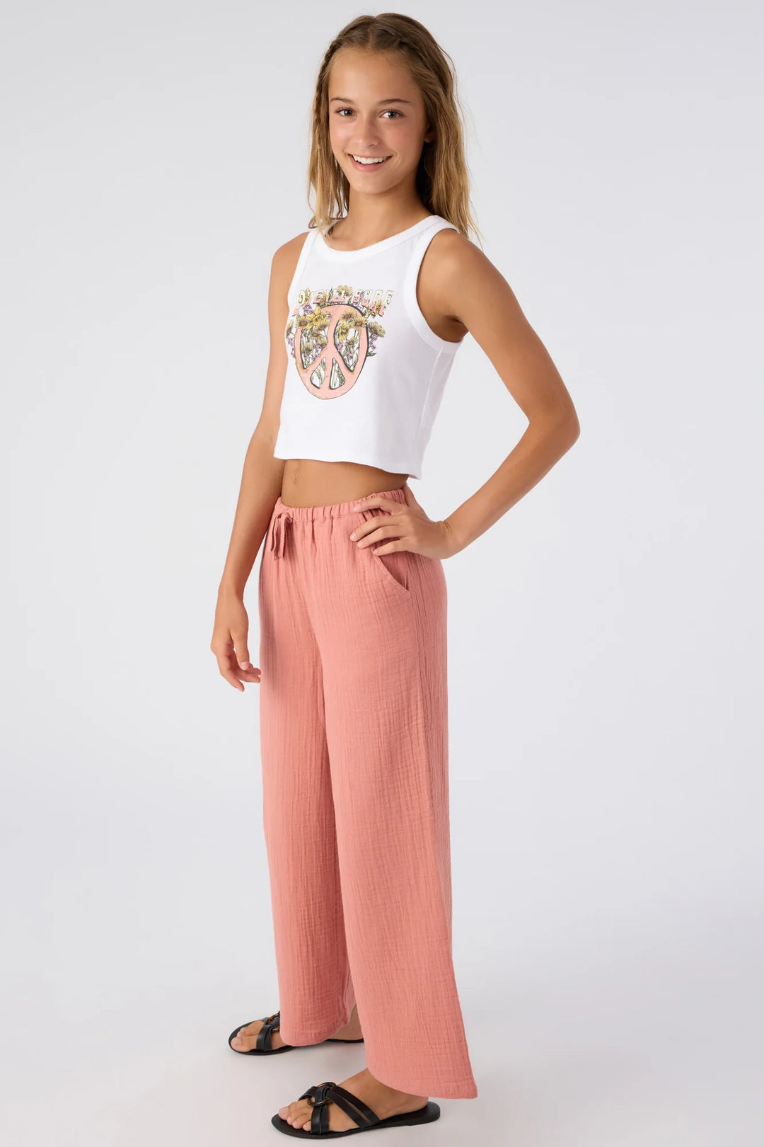 O'NEILL KIDS | Brendita Wide Leg Pant | Canyon Rose