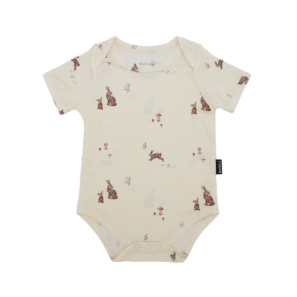 Belan J. | Bamboo Short Sleeve Onesie | Bunnies
