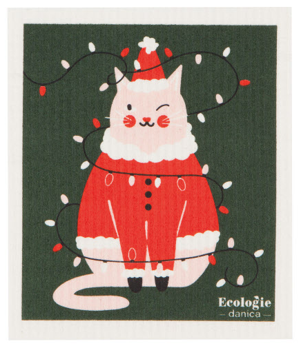 Swedish Sponge Cloth | festive feline