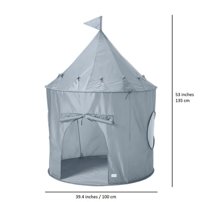 Recycled Fabric Play Tent Castle - Solid Colour: Blue