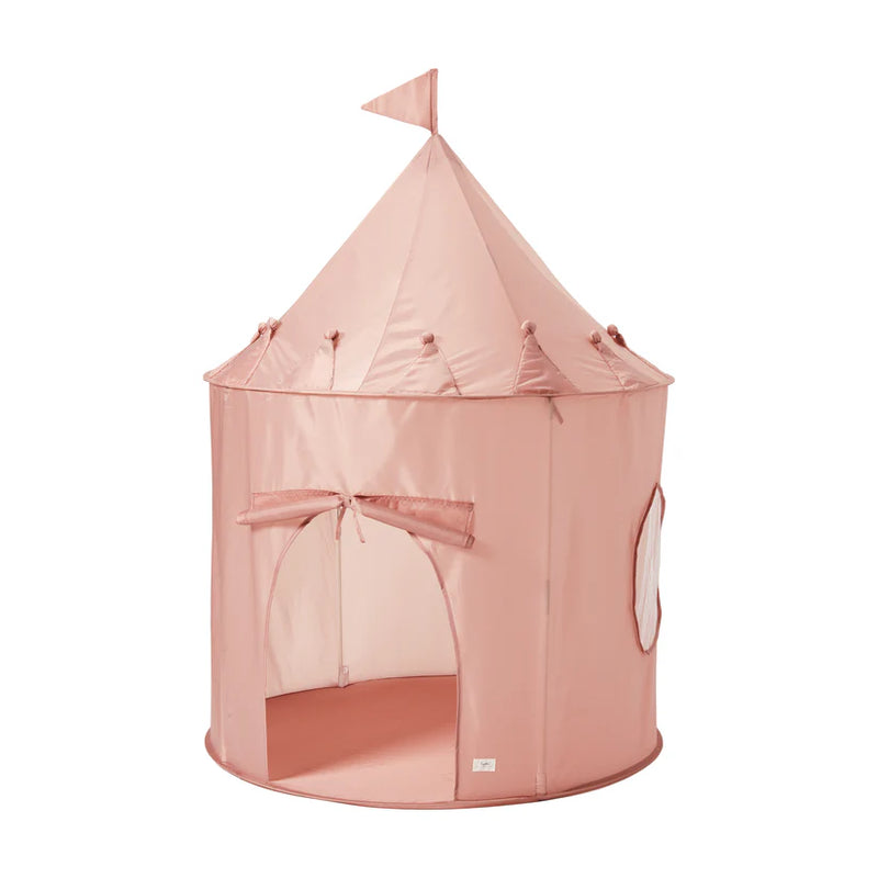 Recycled Fabric Play Tent Castle - Solid Colour: Misty Pink