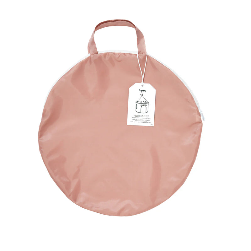 Recycled Fabric Play Tent Castle - Solid Colour: Misty Pink