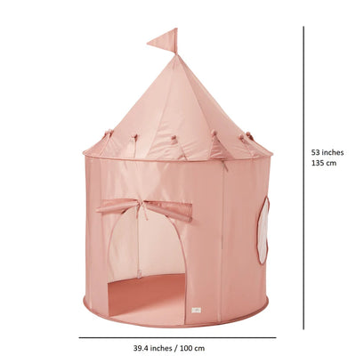 Recycled Fabric Play Tent Castle - Solid Colour: Misty Pink