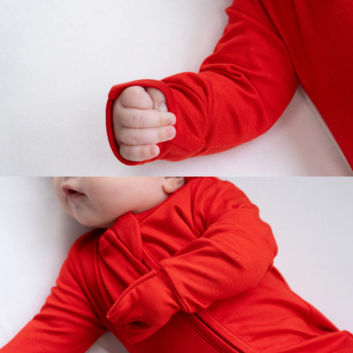 Belan J. | Footed Zipper Sleeper | santa red