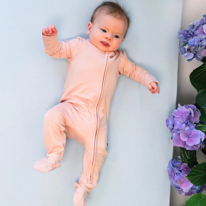 Belan J. | Footed Zipper Sleeper | Rose Quartz