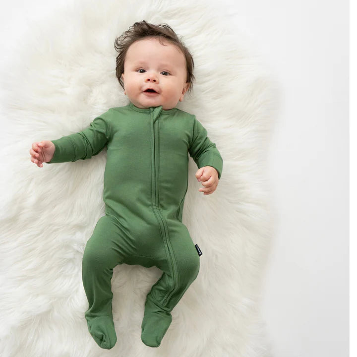 Belan J. | Footed Zipper Sleeper | forest green