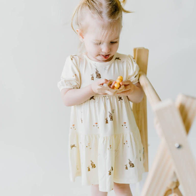 Belan J. | Bamboo Short Sleeve Tiered Dress | Bunnies
