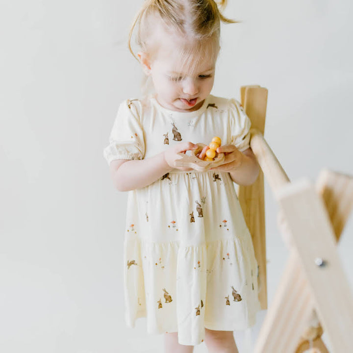 Belan J. | Bamboo Short Sleeve Tiered Dress | Bunnies