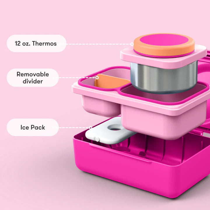 OmieBox UP | Insulated Bento Lunch Box | Pop Pink