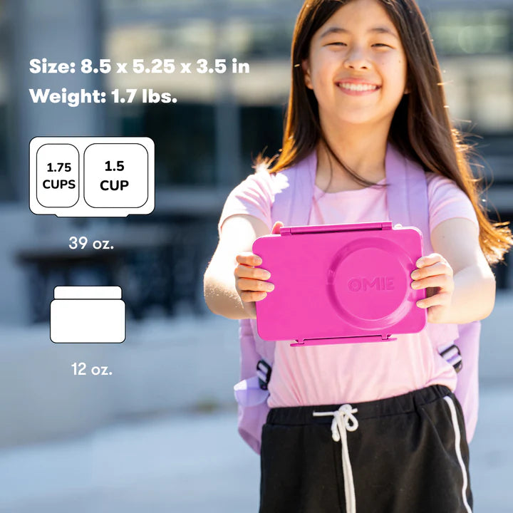 OmieBox UP | Insulated Bento Lunch Box | Pop Pink