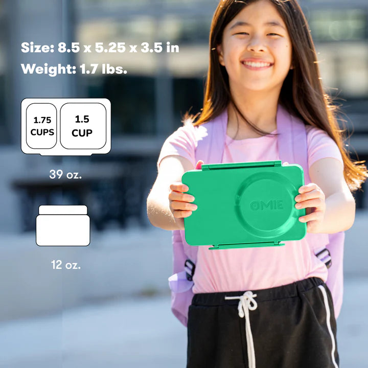 OmieBox UP  | Insulated Bento Lunch Box | Jade Green