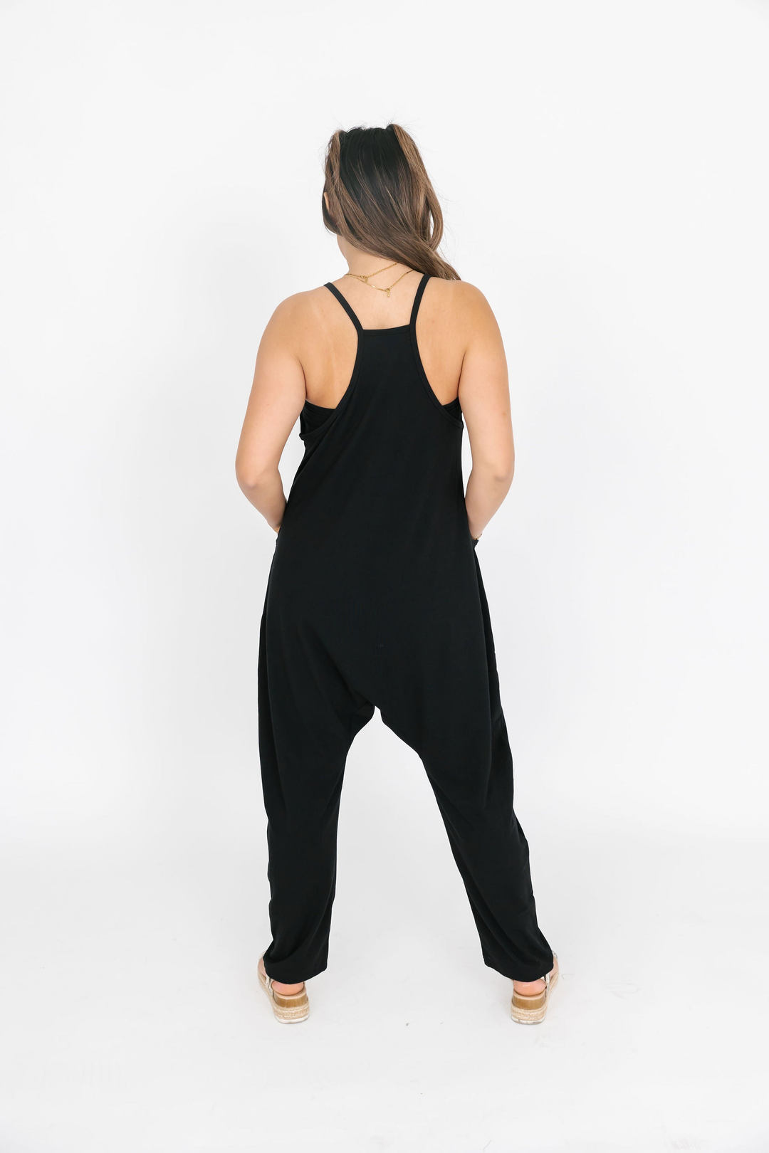 SMASH + TESS | Abigael Romper in Midnight Black