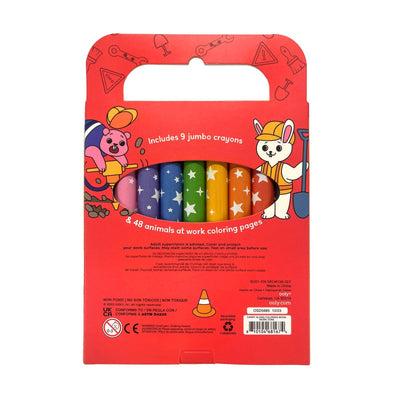 Carry Along Crayons & Coloring Book Kit - Work Zone