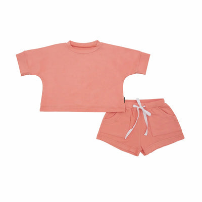 BELAN.J | BAGGY TOP & SHORT SET | CORAL