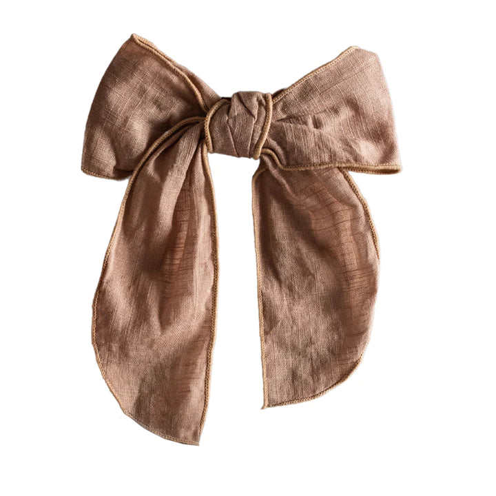 Large Bow Hair Clip | beige