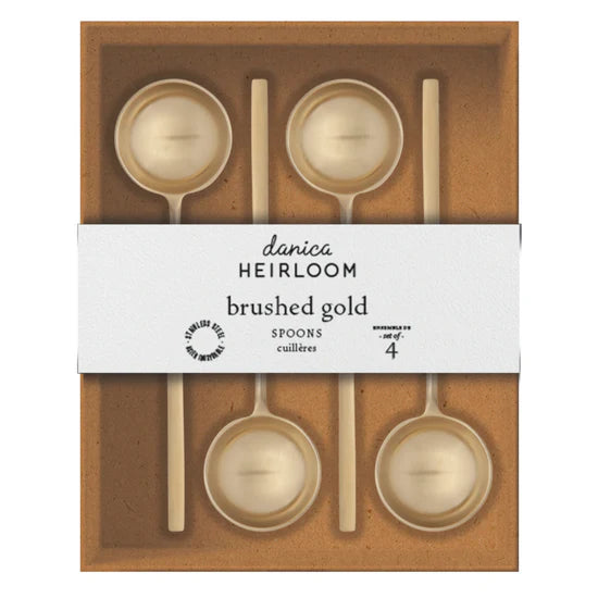 Gold Long Spoons | Set of 4