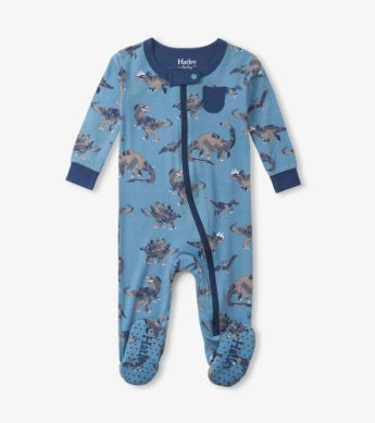HATLEY | BAMBOO FOOTED SLEEPER | BROKEN DINO STAMP