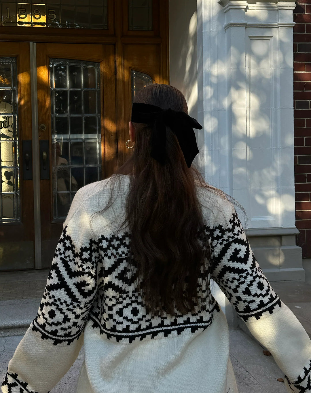 BRUNETTE THE LABEL | Fair Isle Oversized Knit Cardigan