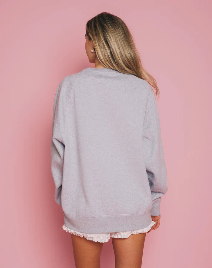 BRUNETTE THE LABEL | "BLONDE" Varsity Not Your Boyfriend's Crew | grey melange