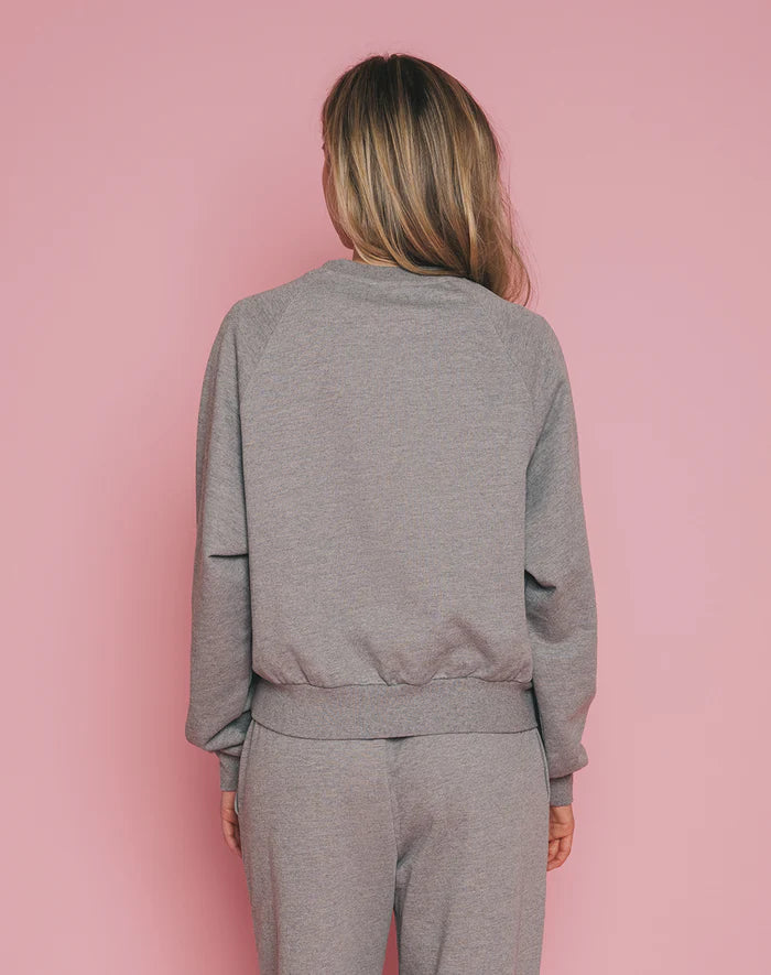 BRUNETTE THE LABEL | "Je t'aime" Cousin Crew | grey melange