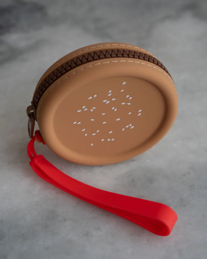 STAY HOME CLUB - ZIPPER COIN POUCH - BURGER BUN