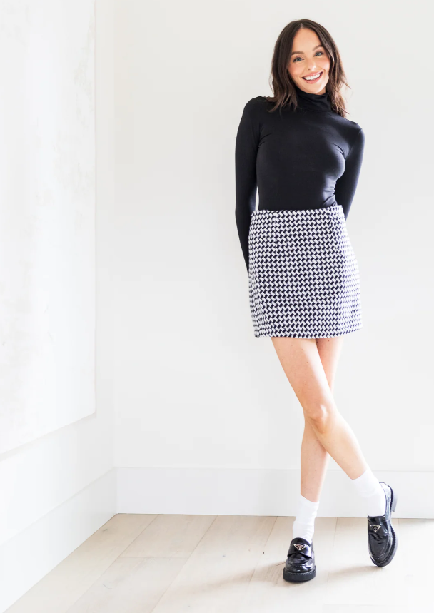 Cara Turtleneck Long Sleeve Bodysuit | black