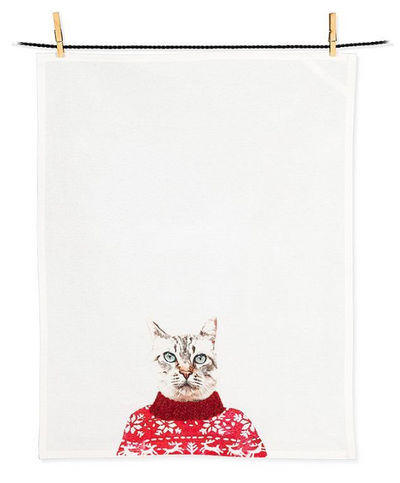 Dressed Cat Kitchen Towel