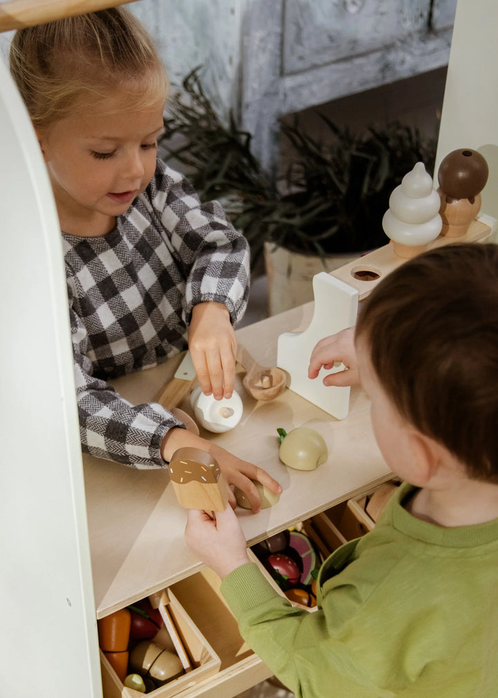 Wooden Ice Cream Stand and Accessories