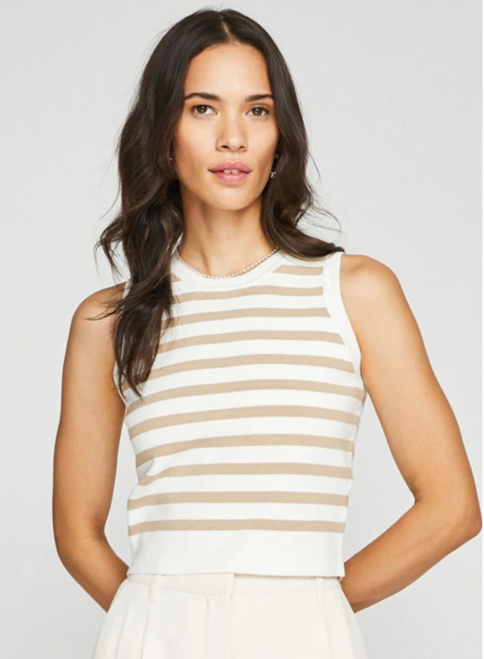 GENTLE FAWN | CORA KNIT TANK | TAUPE STRIPE