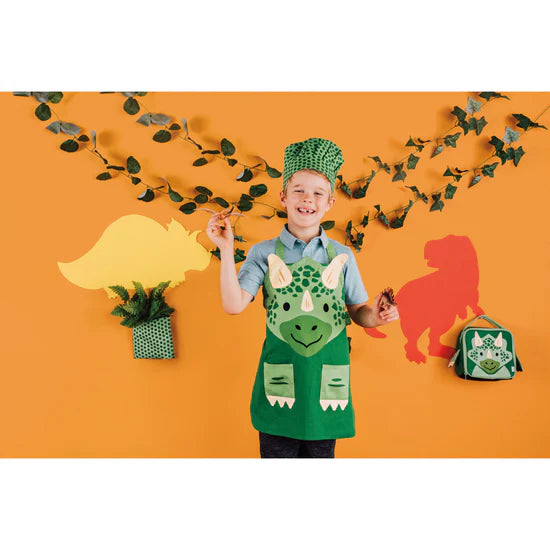 Kids Apron & Hat Set | Dino