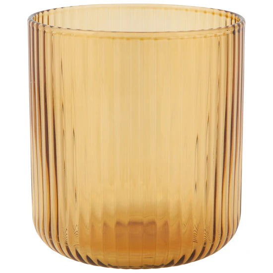 Short Fluted Tumbler | 12oz | Amber