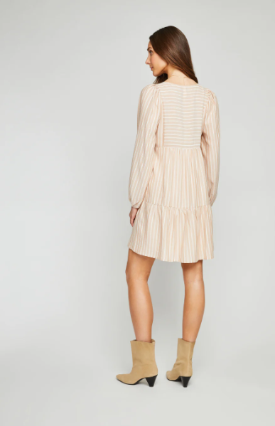 GENTLE FAWN | EMILY DRESS | PECAN STRIPE
