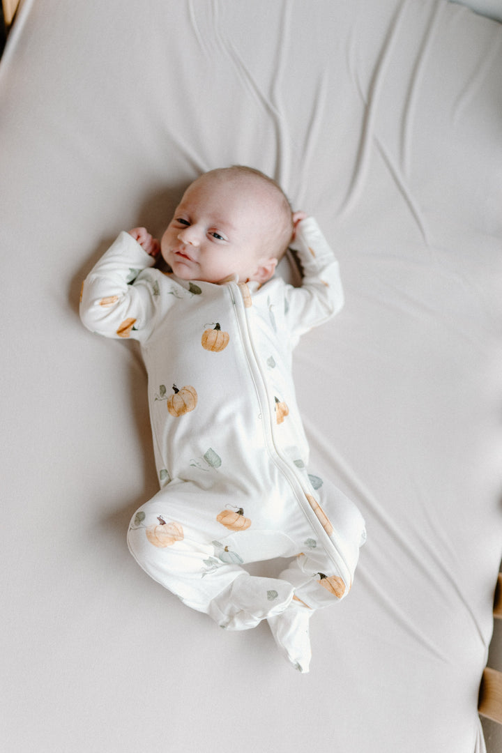 Belan J. | Bamboo Footed Zipper Sleeper | pumpkin