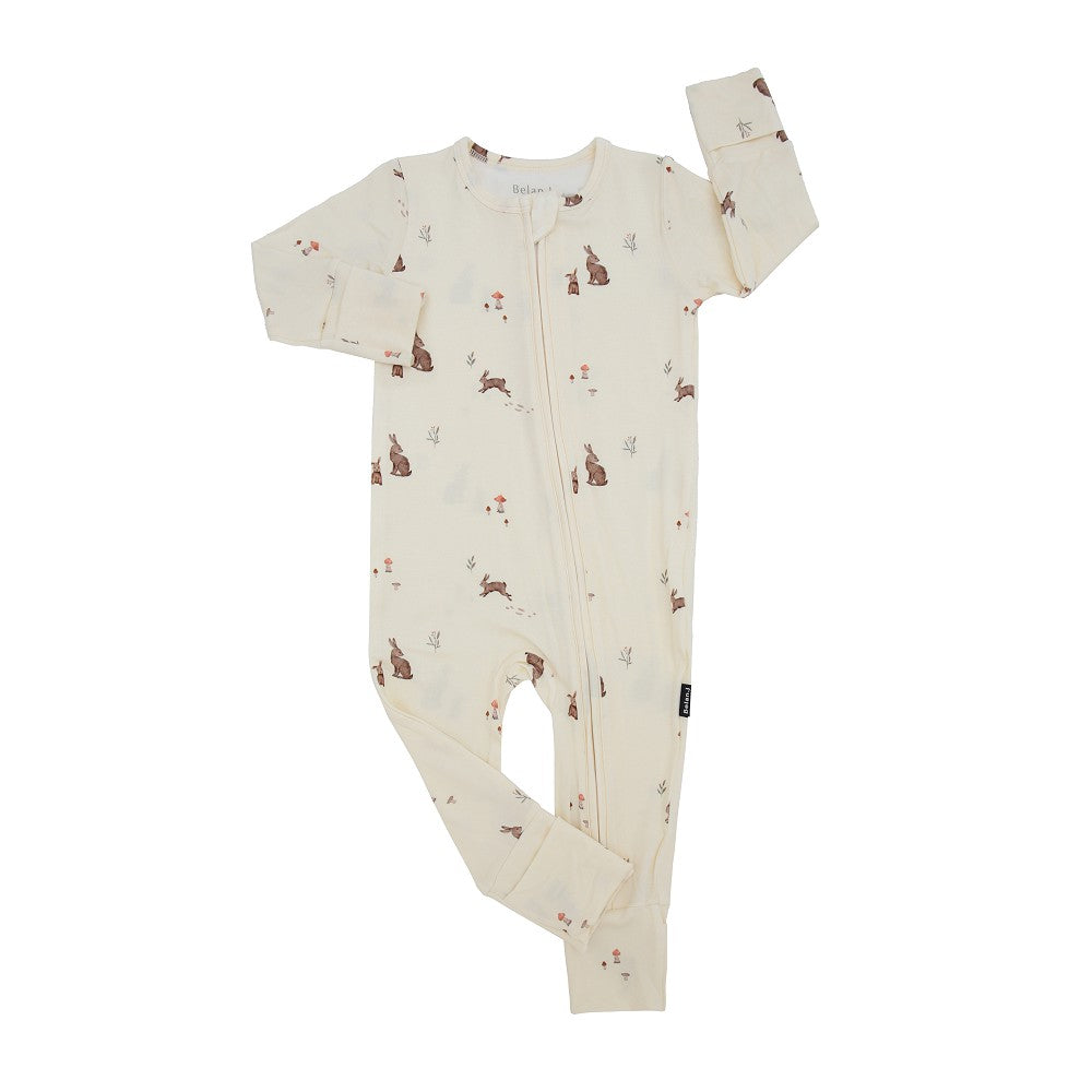 Sleeper with Fold Over Cuffs | Bunnies