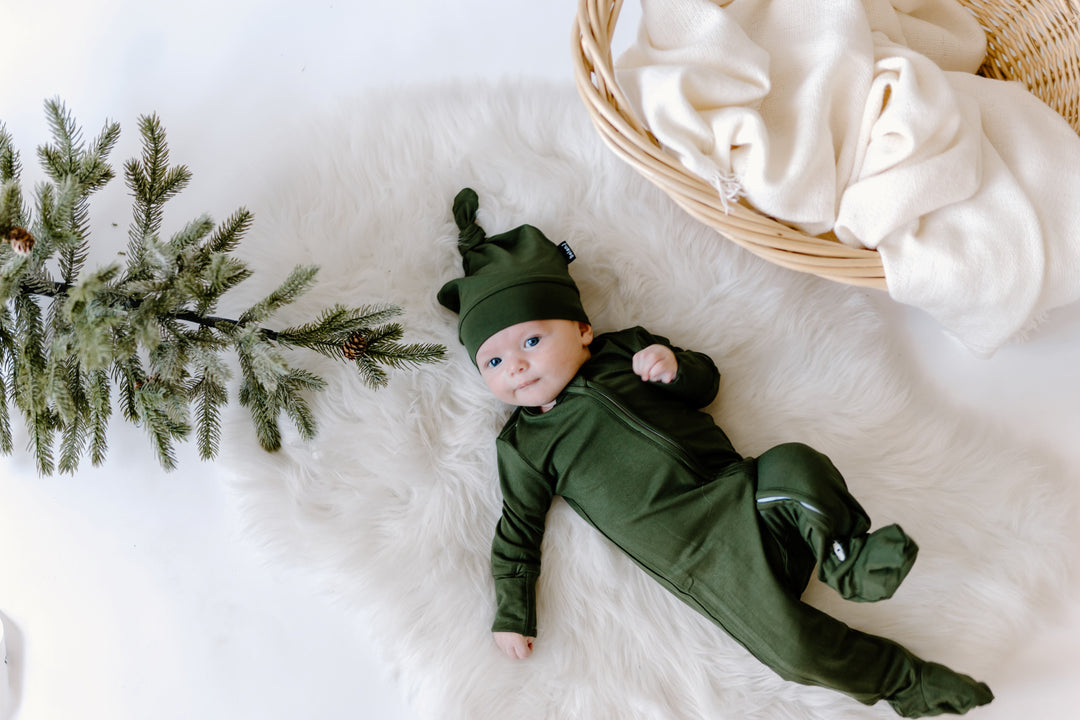 Belan J. | Footed Zipper Sleeper | forest green