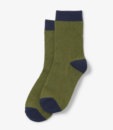 HATLEY | KIDS CREW SOCKS | FOREST GREEN & NAVY