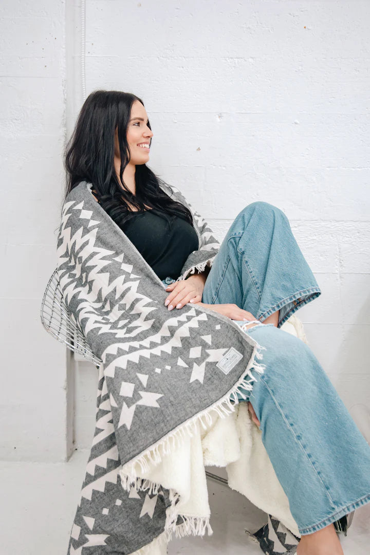 The Coast Fleece Throw | granite