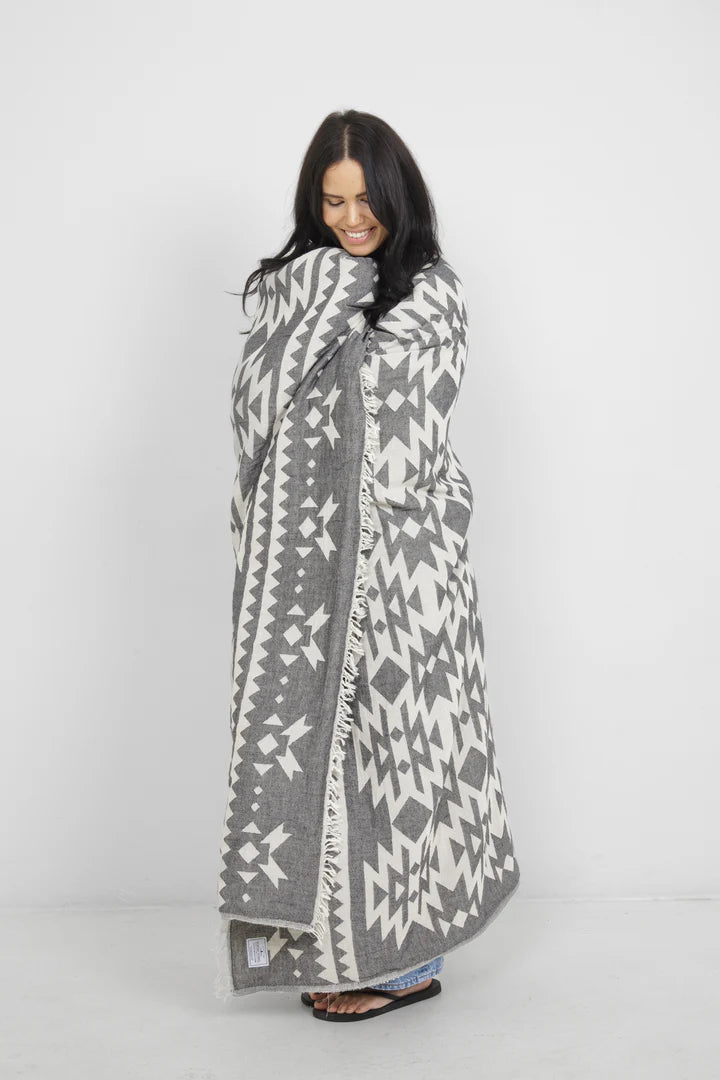 The Coast Fleece Throw | granite