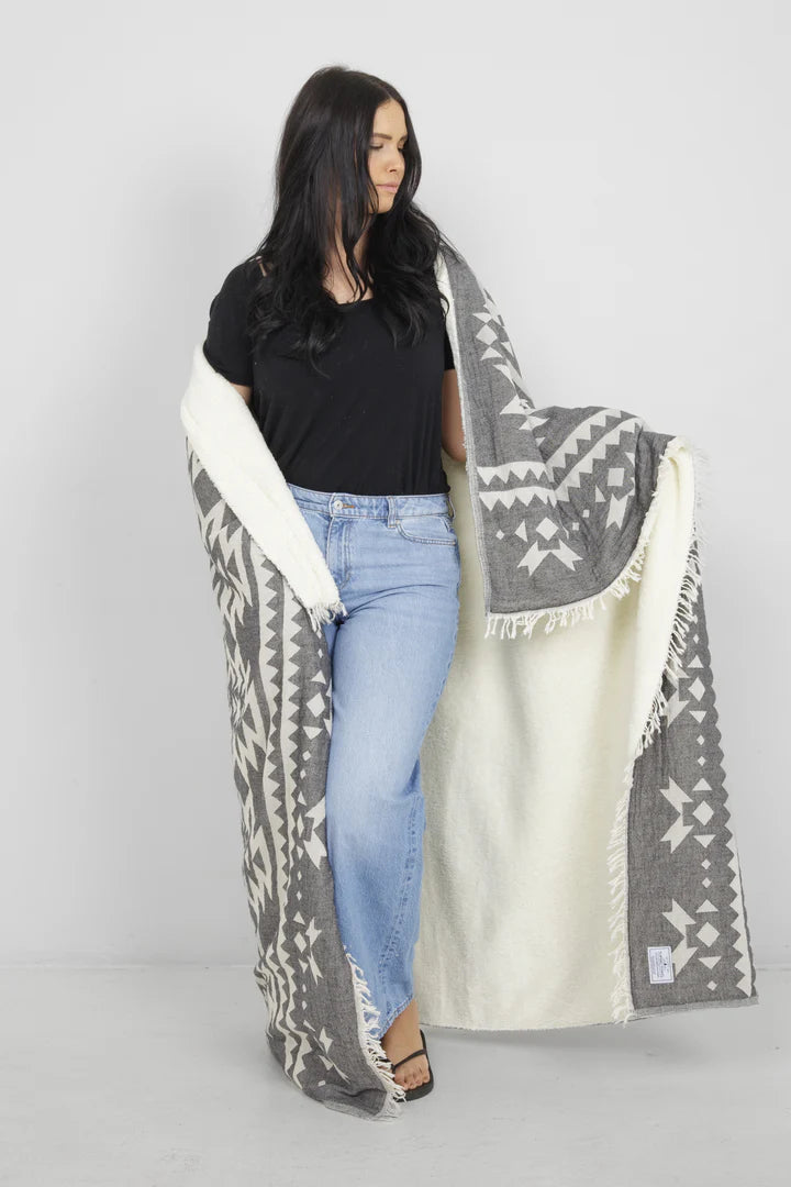 The Coast Fleece Throw | granite