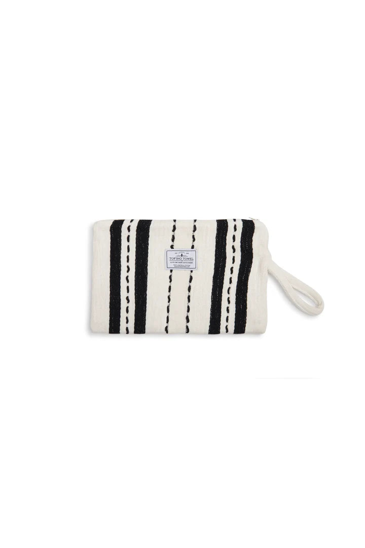 The Mercer Wet-Dry Bag | Small | ecru with black stripes