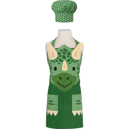 Kids Apron & Hat Set | Dino