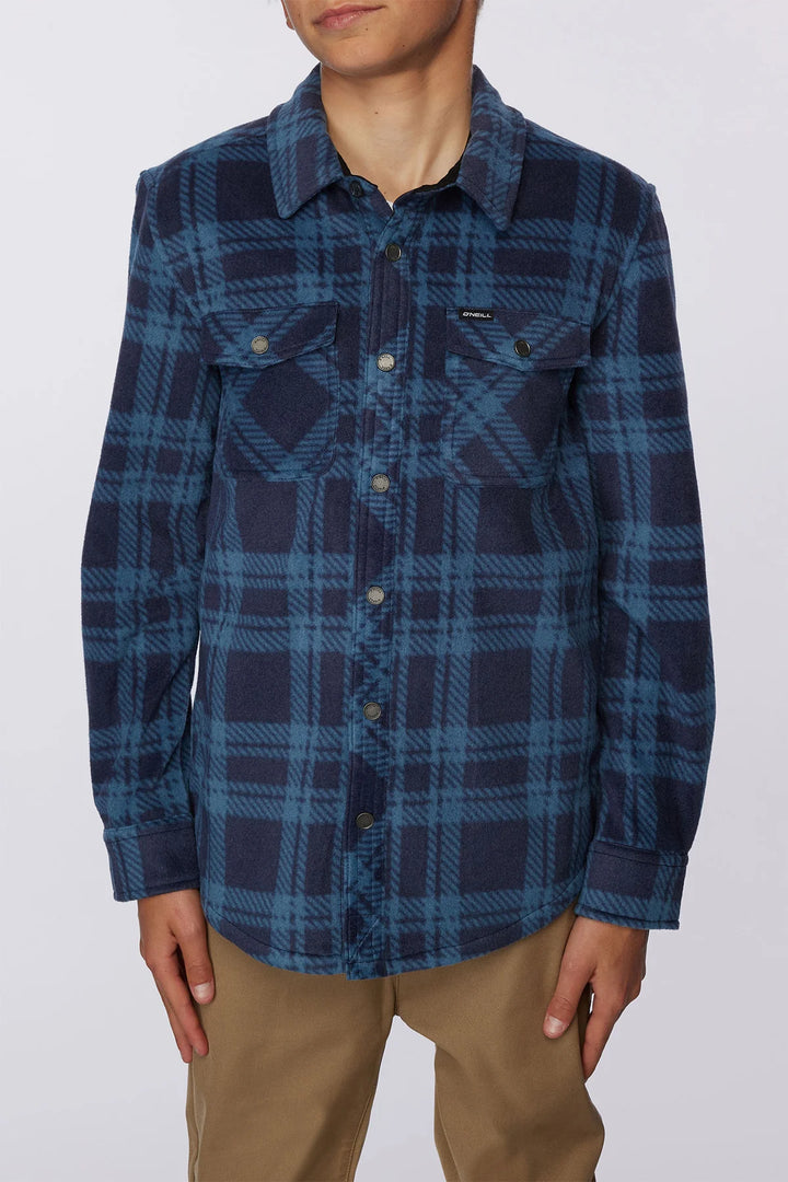 O'Neill Kids | Glacier Plaid Shirt | navy