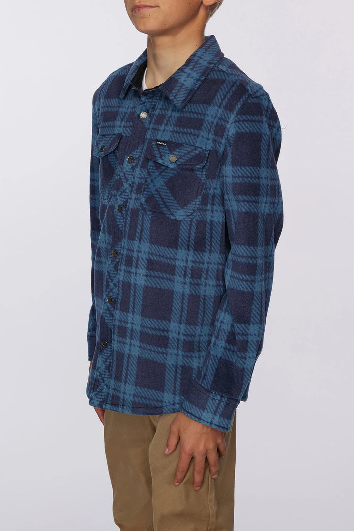 O'Neill Kids | Glacier Plaid Shirt | navy
