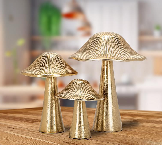 GOLD MUSHROOM DECOR | MEDIUM